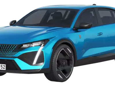 Peugeot 408 2022 3D model