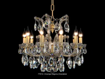775 Champa Osgona Collection of Crystal Lamps 3D Model Pack