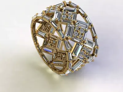 3d Bracelet ring 3D print model