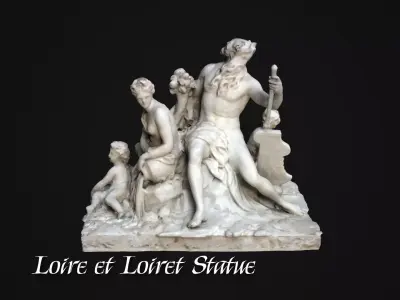 Loire et Loiret Low-poly 3D model