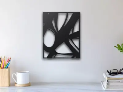 Abstract Wall Art 3D print model shop