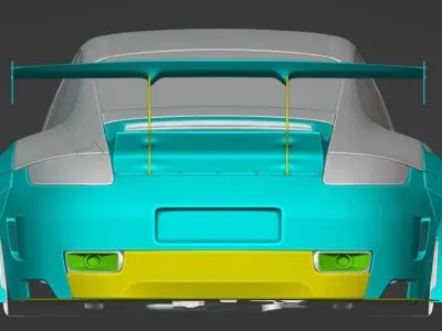 Porsche 911 Turbo Liberty Walk 3D model