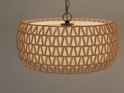 Ceiling Pendant Lamp hand Woven 3D model