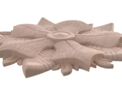 3D FLOWER CARVED MOLDING 3D MODEL model 3D print model