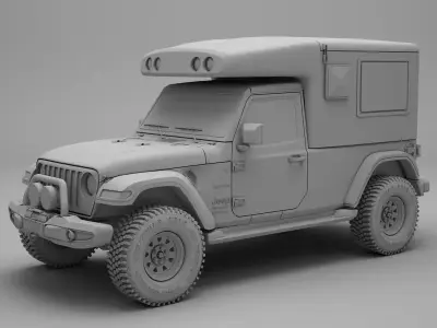 Jeep Wrangler Unlimited Camper 3D model