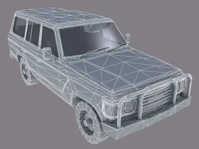 Low Poly Toyota Landcruiser 1980 - Used Low-poly 3D model