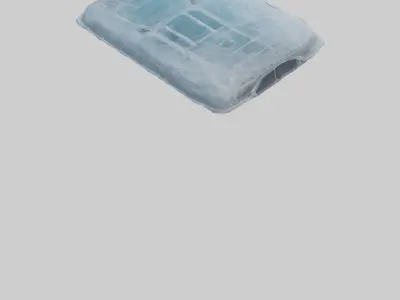 Icecovered Car Roof model Low-poly 3D model