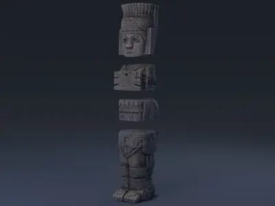 Atlantean Column Low-poly 3D model