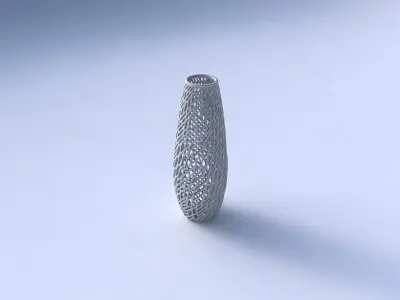 Vase Bullet with twisted lattice tiles 3D print model