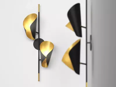 Cigale Double Sconce Wall Lamp 3D model