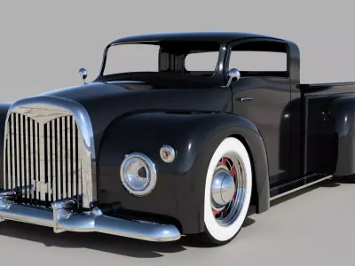 RC car Old school pick up 3D print model