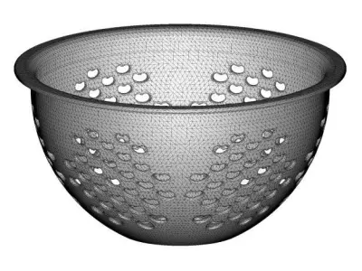 Plastic Vegetable Colander 3D model