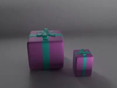 Gift Packet Low-poly 3D model
