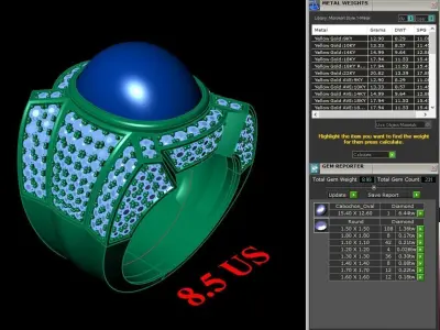 Luxury Men Rings Designs 6MR049 3D print model