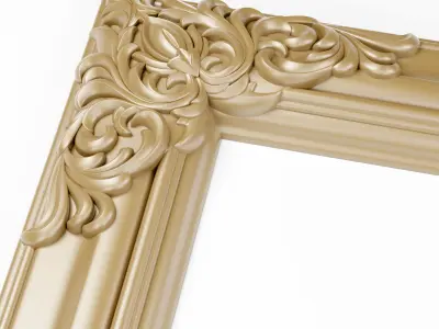 Frame with carved corners 3D model