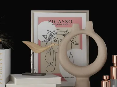 Decorative Set 001- vray and corona 3D model