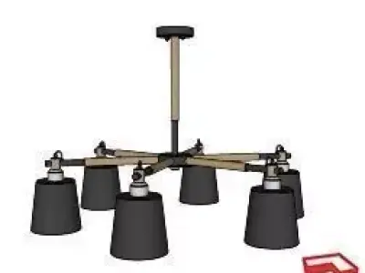 Scandinavian chandelier Free low-poly 3D model