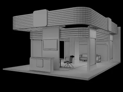 Booth Exhibition Stand a537a  3D model