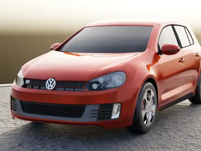 Volkswagen Golf GTI 6 2009 3D model