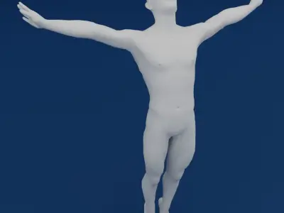 Ornamental sculpture Low-poly 3D model