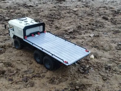 Crawler Cat 1 TRX6 Tow Bed - 1-10 RC body attachment 3D print model