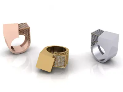 free jewelry ring Free 3D print model
