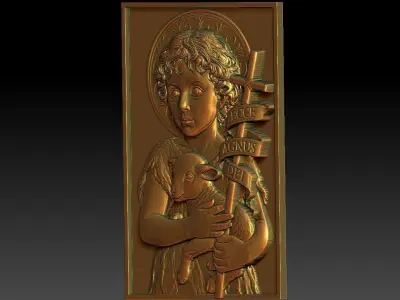 1 Baby Jesus CNC Relief Model 3D print model