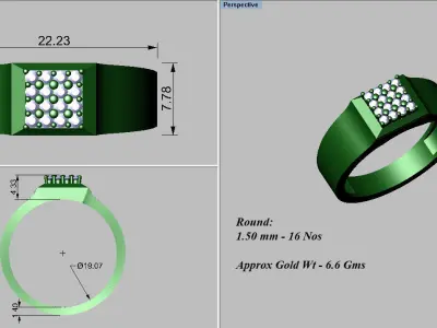 light weight gold diamond rings-C111116SKCH2025996-wt-5-10 3D print model