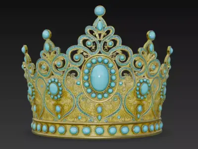 Queen Golden Crown 3D model