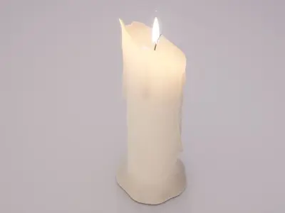 candle Low-poly 3D model