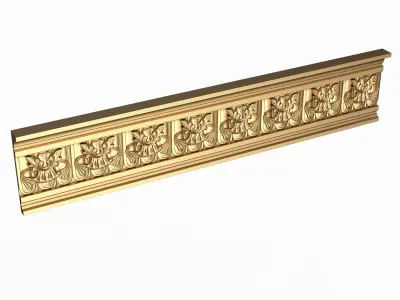 Cornice Decoration Molding 016 Low-poly 3D model