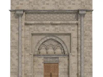 Arabic turkish islamic architectural element set 506 3D model