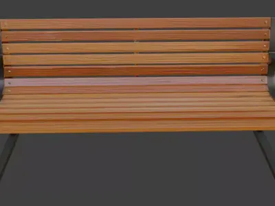 Park Bench 3D Model 3D model