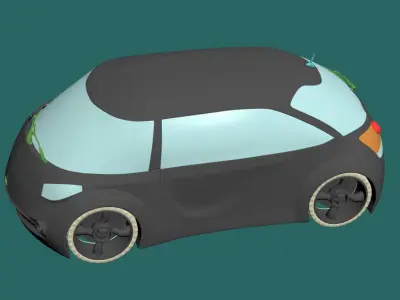 Toyota H2GO Google car AAA Low-poly 3D model