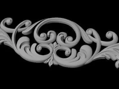 Central decor ornament for furniture 3D model 321
