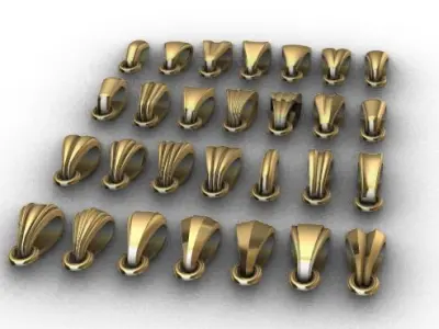 Bail Pendant 3D model Texture 3D print model  3D print model