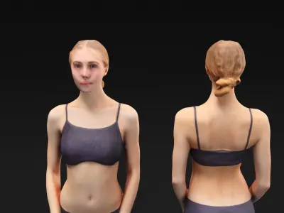 Female sport 08 Low-poly 3D model