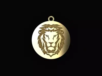 Lion necklace 3D print model
