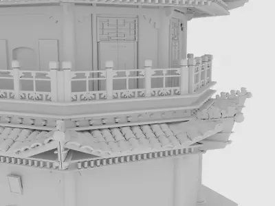  tower china japan tower chinese architecture 3D model