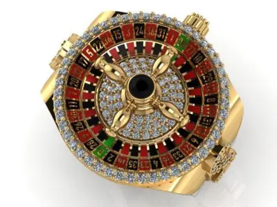 Roulette Ring 3D print model