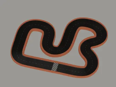 Race Track 3D model