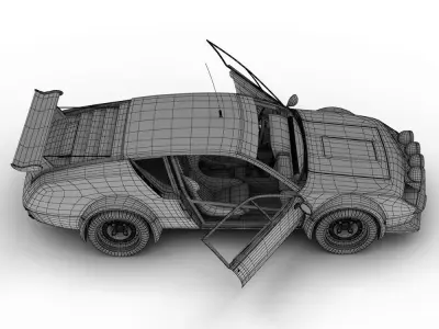 Renault Alpine A310 Rally Car 3D model