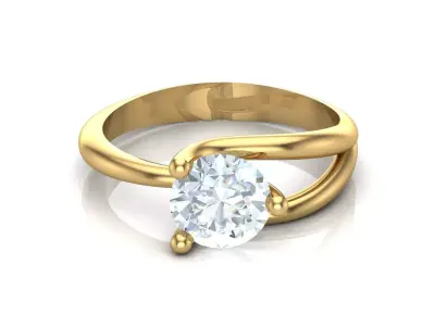 Solitare Women Diamond Ring 3D print model