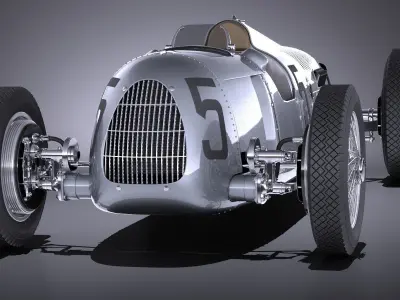 Auto Union Type C 1936 Race Car 3D model