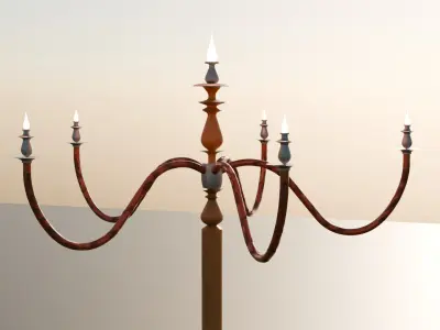 Low-poly Candle Stand Low-poly 3D model