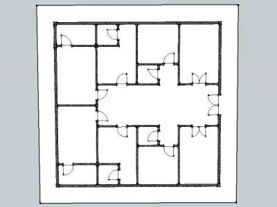 Open Floor Plan 3D model