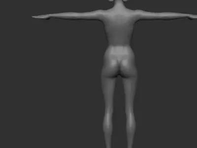 Female base character  Low-poly 3D model