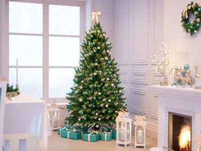 Unreal Engine 4 Christmas Decor Asset Pack Low-poly 3D model