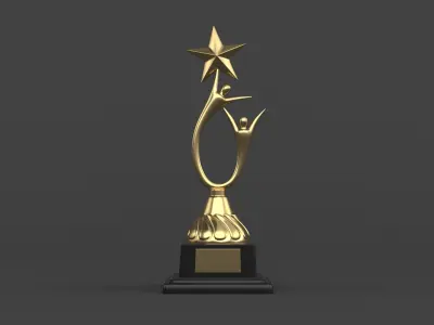 Gold Trophy Cup 3D model purchase