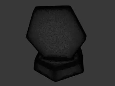 Hexagonal motivational message tablet about self-control 3D print model